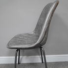 Large Fabric Grey & Black Dining Chair