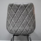 Large Fabric Grey & Black Dining Chair