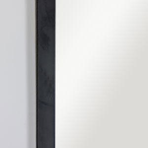 Large Framed Black Arched Mirror 100cm x 60xcm