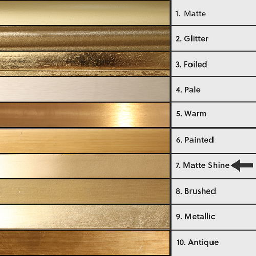 Large Gold Arched Leaner Mirror 150cm x 60cm