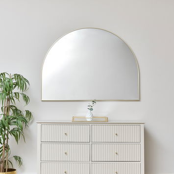 Large Gold Arched Wall Mirror 90cm x 120cm