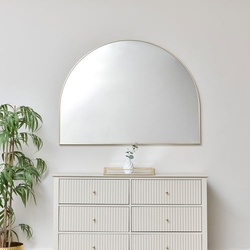 Large Gold Arched Wall Mirror 90cm x 120cm