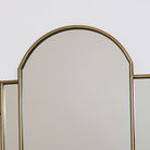 Large Gold Art Deco Arch Fan Mirror 80cm x 65cm