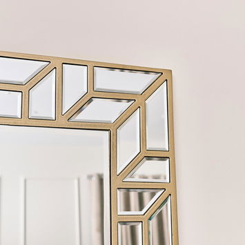 Large Gold Art Deco Framed Mirror 70cm x 150cm