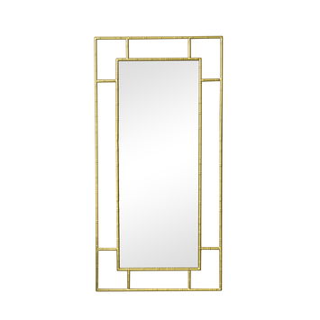 Large Gold Bamboo Framed Wall Mirror 120cm x 60cm