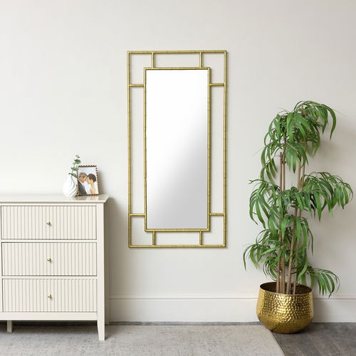 Large Gold Framed Wall Mirror 120cm x 60cm