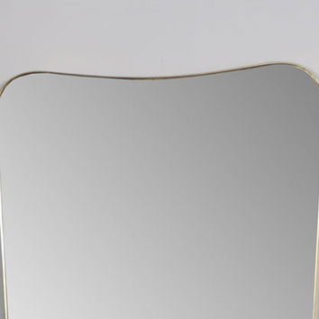 Large Gold Curved Wall Mirror 59cm x 77cm