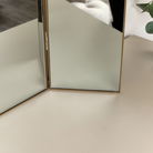 Large Gold Dressing Table Triple Mirror - 70cm x 60cm