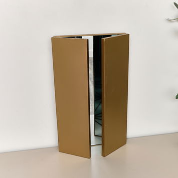 Large Gold Dressing Table Triple Mirror - 70cm x 60cm