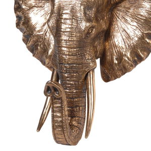 Large Gold Elephant Head Wall Mount