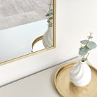 Large Gold Framed Arched Wall Mirror 92cm x 91cm