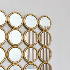 Large Gold Multi Circle Wall Mirror 95cm x 55cm 