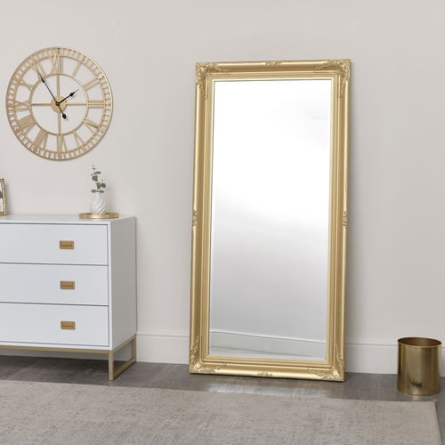 Large Gold Ornate Wall/Floor Mirror 158cm x 78cm