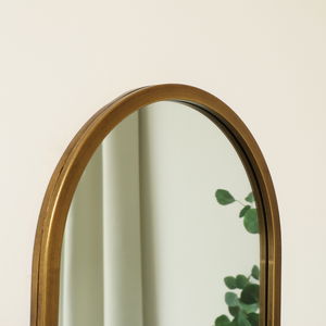 Large Gold Oval Mirror 42cm x 156cm