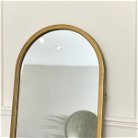 Large Gold Oval Mirror 42cm x 156cm