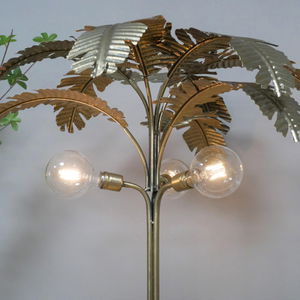 Large Gold Palm Tree Table Lamp