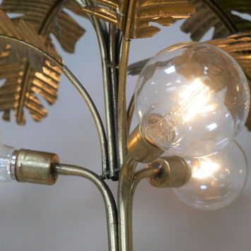 Large Gold Palm Tree Table Lamp
