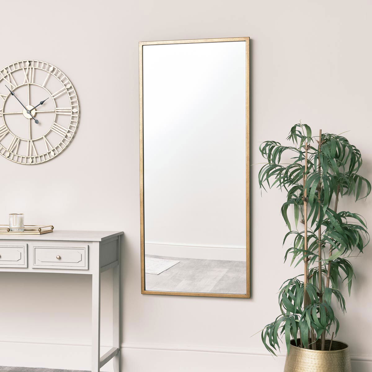 Large Gold Rectangle Mirror 60cm x 140cm