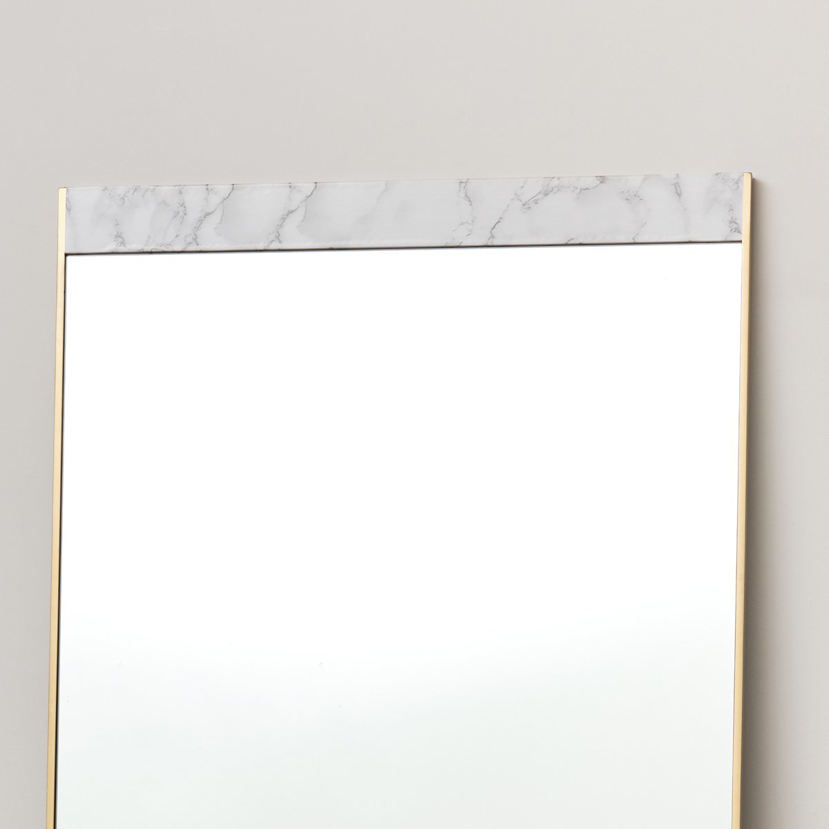 Luxe Gold & Faux Marble Mirror - Large 155cm x 75cm