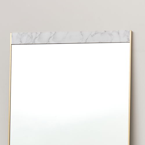 Luxe Gold & Faux Marble Mirror - Large 155cm x 75cm