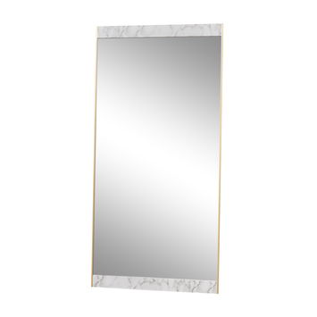 Large Gold & White Marble Leaner Mirror 75cm x 155cm