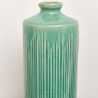 Large Green Lined Stoneware Vase - 33cm