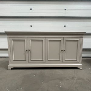Large Grey 4 Door Sideboard - Daventry Taupe-Grey Range - Damaged Seconds