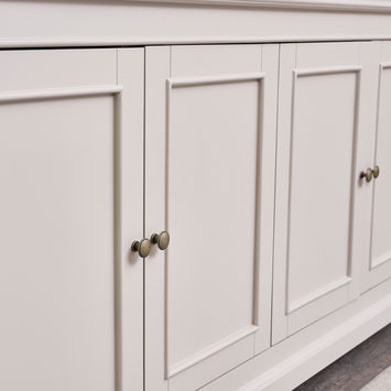 Large Grey 4 Door Sideboard - Daventry Taupe-Grey Range