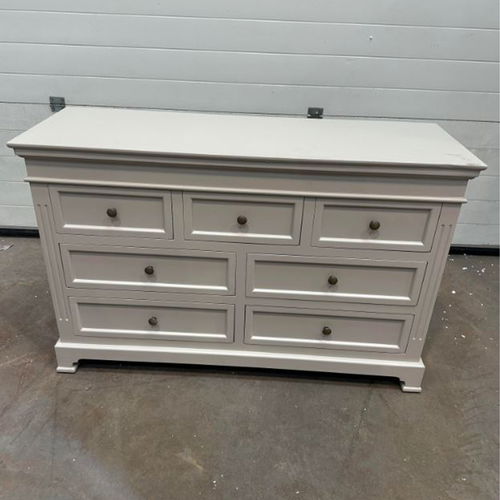 Large Grey 7 Drawer Chest of Drawers - Daventry Taupe-Grey Range - DAMAGED SECONDS