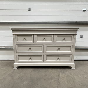 Large Grey 7 Drawer Chest of Drawers - Daventry Taupe-Grey Range - Damaged Seconds