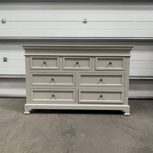 Large Grey 7 Drawer Chest of Drawers - Daventry Taupe-Grey Range - Damaged Seconds