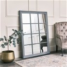 Large Grey Rectangle Window Mirror 130cm x 95cm