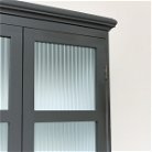 Large Grey Reeded Glass Wall Cabinet