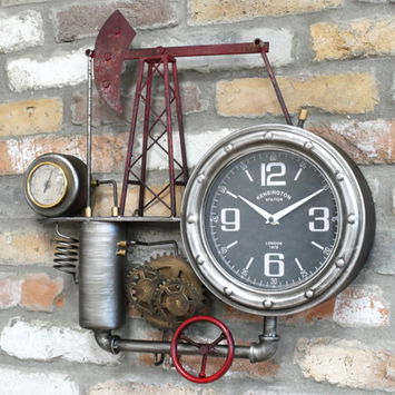 Large Industrial Wall Clock 55cm x 55cm