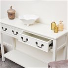 Large Ivory 2 Drawer Console Table