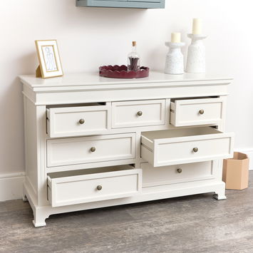 Large Ivory 7 Drawer Chest of Drawers - Daventry Ivory Range