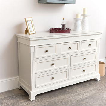 Large Ivory 7 Drawer Chest of Drawers - Daventry Ivory Range