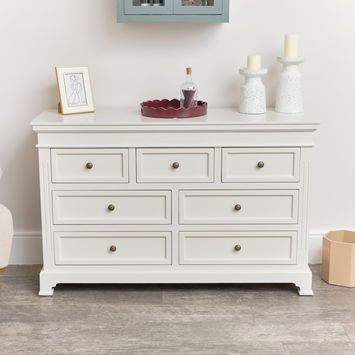 Large Ivory 7 Drawer Chest of Drawers - Daventry Ivory Range