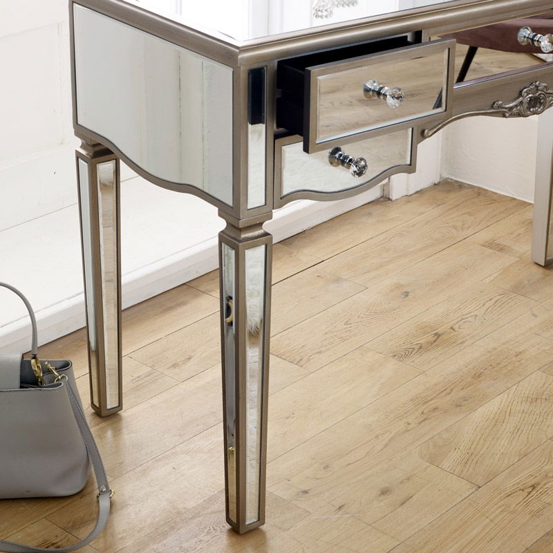 Large Mirrored Dressing Table Set Tiffany Range Melody Maison