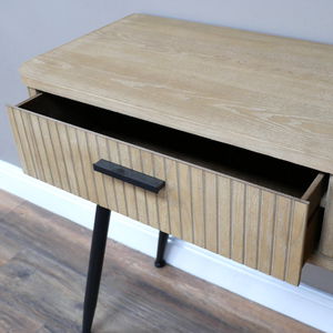 Large Natural Wooden Textured Dressing Table / Console Table 120cm x 77cm
