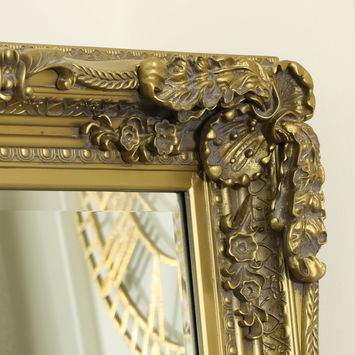 Large Ornate Gold Wall / Leaner Mirror 78cm x 158cm