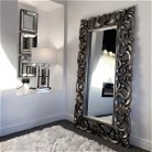 Large Ornate Silver Wall / Floor Mirror 90cm x 168cm