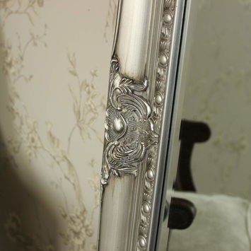 Large Ornate Silver Wall/Floor Mirror 176cm x 76cm