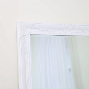 Large Ornate White Wall/Leaner Mirror 176cm x 76cm