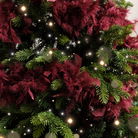 Large Oxblood Red Feather Boa Christmas Garland - 182cm