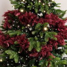 Large Oxblood Red Feather Boa Christmas Garland - 182cm