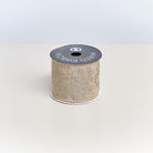 Large Pale Champagne Glittered Wired Ribbon Garland - 270cm