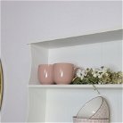 Large Pale Cream Wall Shelf with Heart Drawers