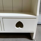 Large Pale Cream Wall Shelf with Heart Drawers