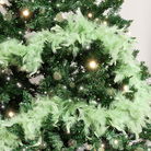 Large Pale Mint Green Feather Boa Christmas Garland - 182cm